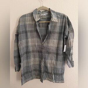 NWT O’Neill plaid button down sz XS